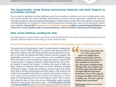 High Quality Inclusive Curriculum, Instruction & Training